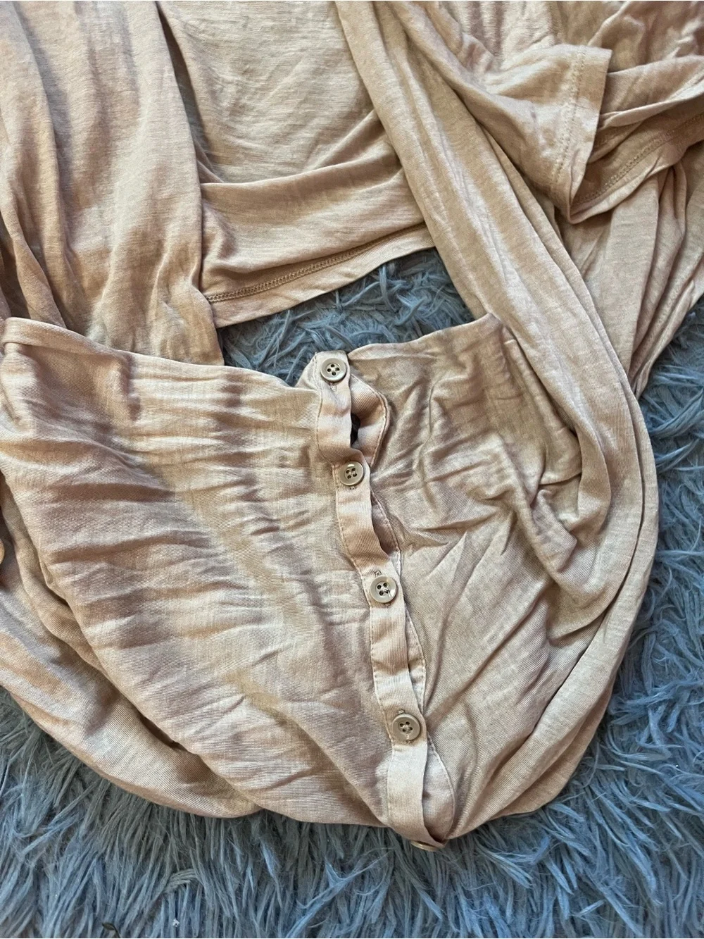 Alice + Olivia Light Tan Wrap Around Infinity Cardigan Size M